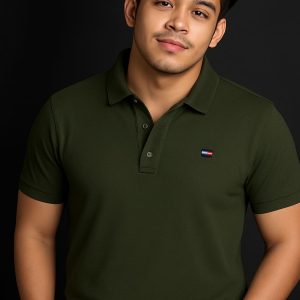 Tommy Hilfiger Relaxed Fit Polo Shirt (Men’s) –Dark olive Edition
