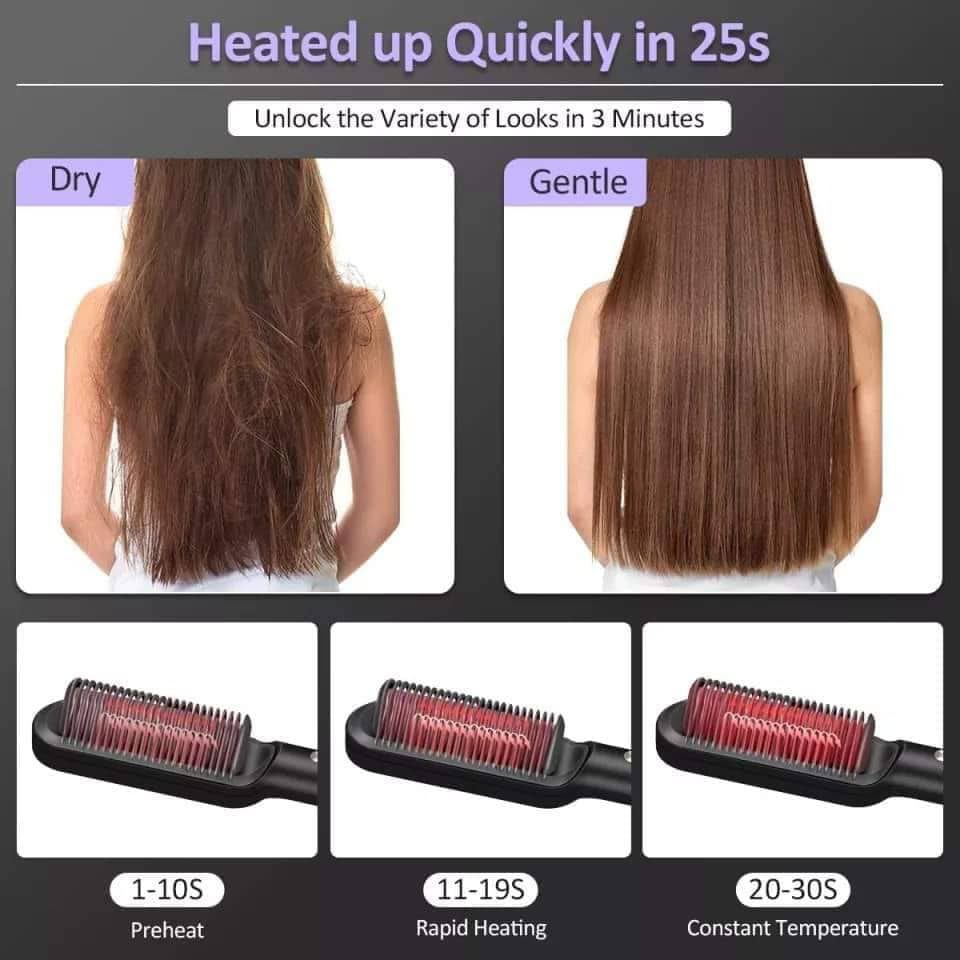 2in1 Hair Straight Comb Hair straightener - Image 3