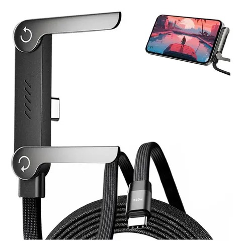 3 in 1 Fast Charging Type-c TO Type-c Cable 240W with Stand - Image 3