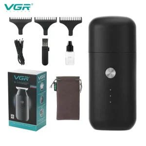 VGR V-932 Professional Cordless Mini Hair & Beard Trimmer for Men – 120 Min Runtime, 5W Silent Motor, Pocket-Sized & Travel Friendly